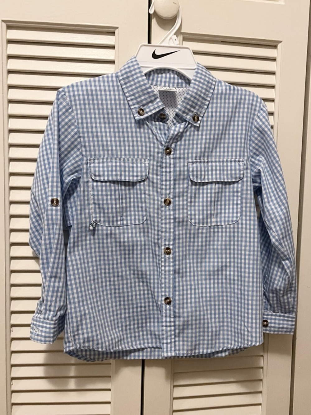 Prodoh Light Blue Gingham Button-Up Shirt